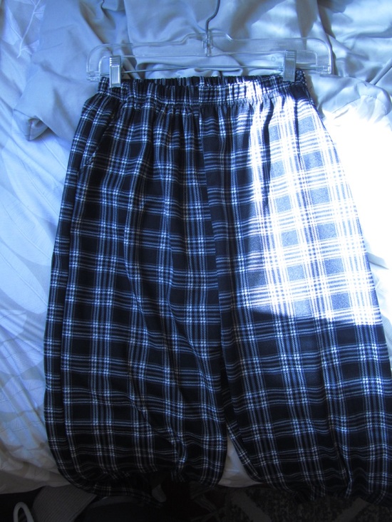 Pants - Baggy plaid pants